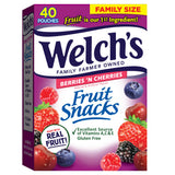 Welch's Fruit Snacks Strawberry – Wholesome Purse and Baby Bag Snack for On-the-Go Portion Control, 40 Pack of 0.8 oz Bags