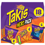 Takis Rolled Corn Chips Variety Box – Crowd-Pleasing Party Snack Assortment, 18 Single-Serve Bags of Bold Flavors