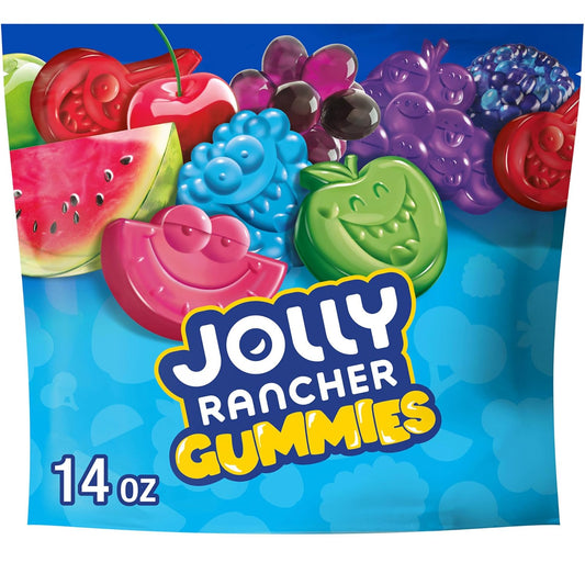 JOLLY RANCHER Gummies Assorted Fruit Flavored Candy Bag – Lunchbox Treat for Kids' School Snacks and After-School Pick-Me-Ups
