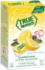 TRUE LEMON Crystallized Lemon Packets – Desk-Side Lemon Flavoring for Steady Focus During Long Work Sessions