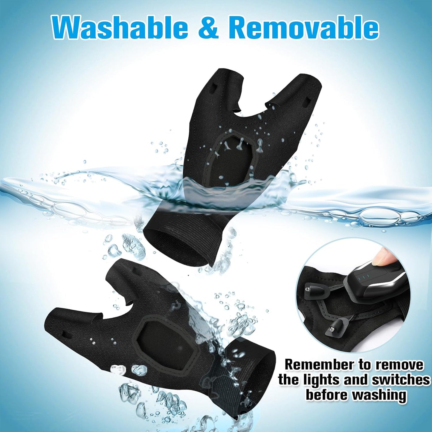 LumeFlex Hands-Free Flashlight Gloves – Delivery Driver Night Scanning Light, No More Interior Light Flicking