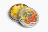 Iconic Candy Retro Sours Hard Tangy Candy Tin – Camping Snack with Collectible Tin, Mango Hard Tangy Candy