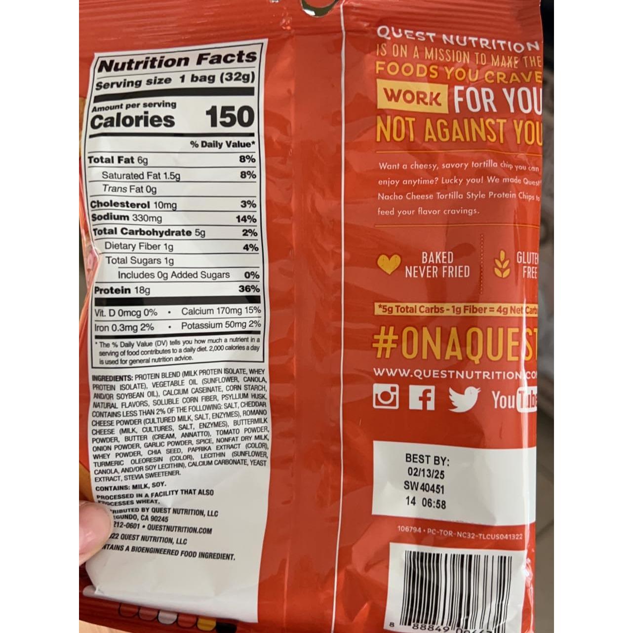Quest Nutrition Chili Lime Tortilla Style Protein Chips – Resealable Single Serve Bags for Road Trips and Travel