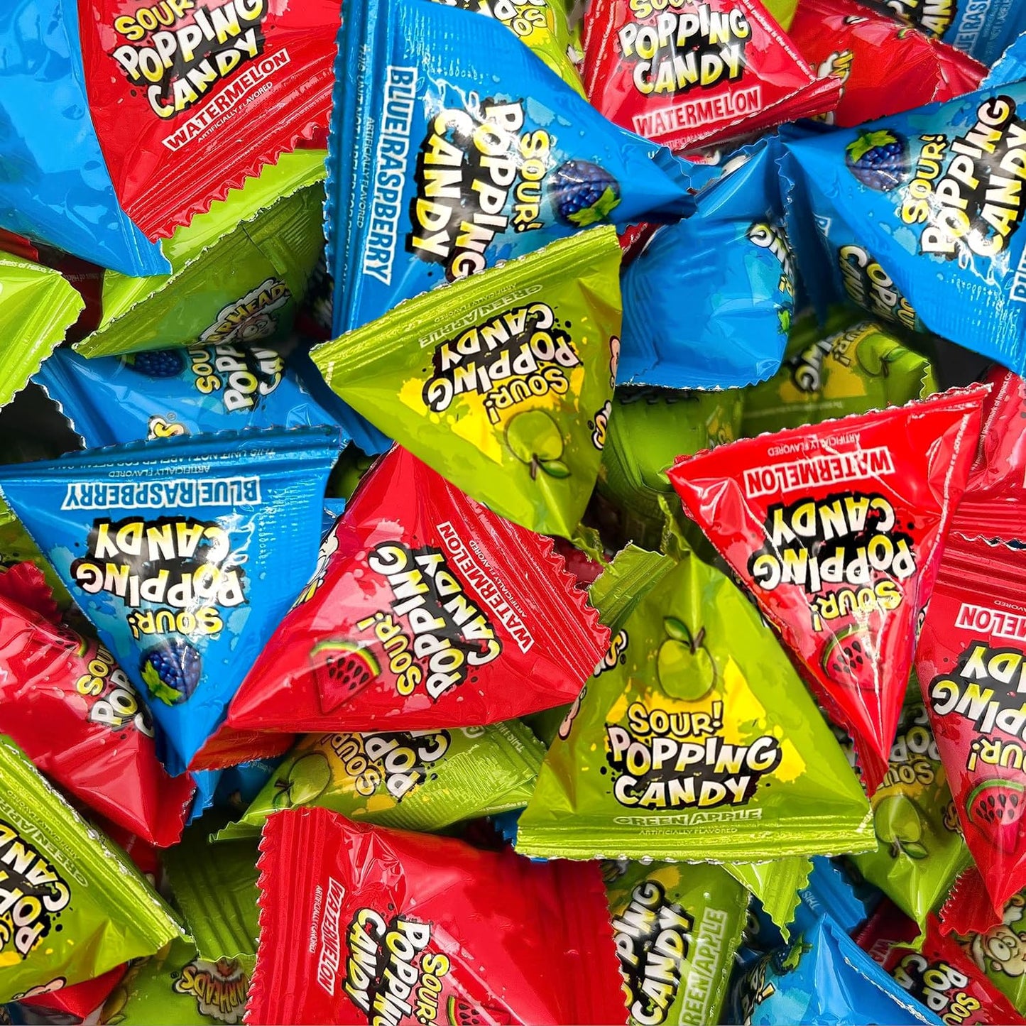 Sour Popping Rocks - Fun Sour Popping Candy for Kids Birthday Parties, Trick-or-Treat, and Lunchbox Surprises - 40 Count Bag with Three Fruity Flavors