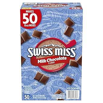 Swiss Miss Hot Cocoa Packets – Fast Desk-Side Warm Drink for Home Office Focus Sessions and Afternoon Slumps, Bulk Box