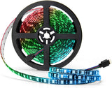 SUPERNIGHT Waterproof LED Light Strip – Christmas and Holiday Gift for Home Theater Lovers, 16.4ft Black PCB