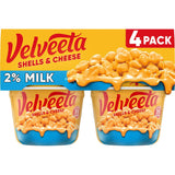 Velveeta Shells & Cheese Microwaveable Shell Pasta – Budget-Friendly Kids' Lunch Addition with Familiar Cheese Flavor, 2.19 oz 4-Pack