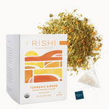 Rishi Tea Turmeric Ginger Herbal Tea – Pre-Meeting Wind-Down Cup for Workday Calm, Pyramid Sachet Tea Bags