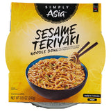 Simply Asia Sesame Teriyaki Plant-Based Noodle Bowl – Streamlined Vegan Lunch for Small Apartments and Dorm Rooms