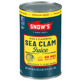 Snow's All Natural Clam Juice, 46 fl oz Bottle - Clean-Label Pantry Staple for Nourishing Gluten-Free Recipes
