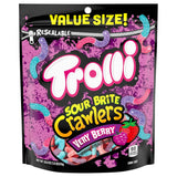 Trolli Sour Brite Crawlers Gummy Worms 28.8 oz - Durable Resealable Sour Candy Pack for Festivals, Backyard BBQs, and Outdoor Birthday Parties