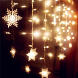 Avoalre 96 LED Snowflake Drape Lights – Fireplace Mantel and Staircase Railing Decoration