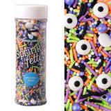 Sweets Indeed Sprinklefetti Halloween Sprinkles Jar – Child-Safe Candy Decorations for Monster Cookies & Cupcakes at Home