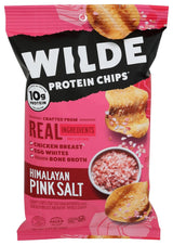 WILDE BRANDS Himalayan Pink Salt Chicken Chips – On-the-Go Protein Chip for Picnics and Open-Air Dining, 2.25 oz