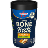 Swanson Sipping Chicken Bone Broth with Ginger and Turmeric – Non-GMO Natural Bone Broth Cup for Simplified Wellness Routines, 10.75 oz
