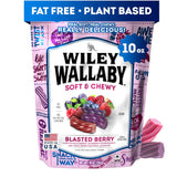 Wiley Wallaby Licorice 10 Ounce Classic Gourmet Soft & Chewy Australian Blasted Berry Candy Twists – Sustainably Sourced Fat-Free Candy for Clean-Eating Households