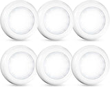 Brilliant Evolution LED Tap Light 6 Pack – Easy-Press Night Lights for Toddlers, Bathrooms and Reading Corners