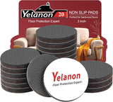 Yelanon Felt and Rubber Furniture Pads – Secure Floor Protectors That Stop Heavy Furniture From Shifting