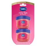 Vaseline Lip Therapy Rosy Lips Mini 2 Pack – Affordable Birthday Gift for Women and Mom, Tinted Moisturizing Lip Balm for Stocking Stuffers