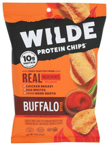 Wilde Snacks Chips Buffalo Protein 4oz – Compact Bag for Work Lunches, Flights, and On-the-Go Productivity