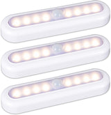 STAR-SPANGLED 3 Pack Motion Activated LED Light Battery Operated – Neutral Cool White Light Bar for Minimalist Bedroom and Under Cabinet Spaces