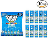 Push Pop Easter Blue Hard Candy Lollipops Clean Push Up Tube Design Keeps Lollipop Protected Between Licks, 10 Ct Individually Wrapped Blue Raspberry