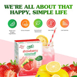 True Citrus True Lemon Strawberry Lemonade Stevia Packets – Kid Approved Drink Mix to Replace Juice and Soda