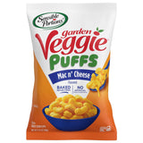 Sensible Portions Garden Veggie Mac & Cheese Puffs, 3.75 oz – Non-Greasy Commute Snack for the Office Bag