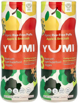 Yumi Apple Broccoli Puffs – Rice-Free Organic Snack for Sensitive Bellies, 1.5 oz