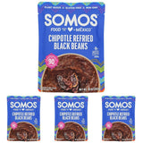 Somos Refried Chipotle Black Beans 10 oz – 4-Pack Pantry Stock for Weekly Meal Prep on Deadline