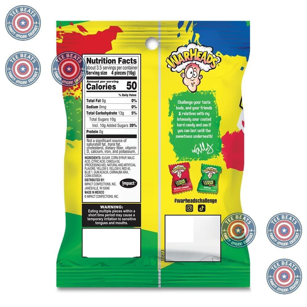 WARHEADS Sour Candy Variety Gift Pack - Fun Shareable Snack for Friends, Coworkers, and Family - 3 Pack