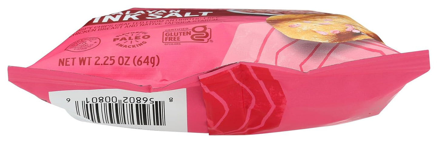 WILDE BRANDS Himalayan Pink Salt Chicken Chips – On-the-Go Protein Chip for Picnics and Open-Air Dining, 2.25 oz