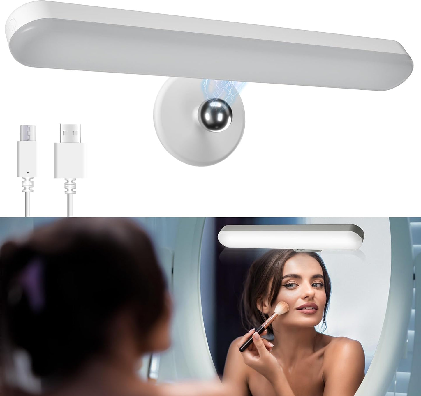 106 high-cri led beads (ra>90) with adjustable 3000k/4000k/6500k color temperature