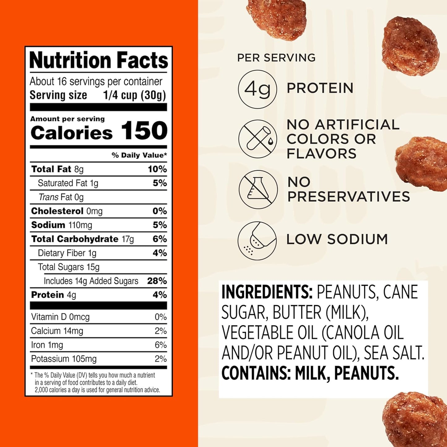 17 oz resealable stand-up pouch for freshness and portion control