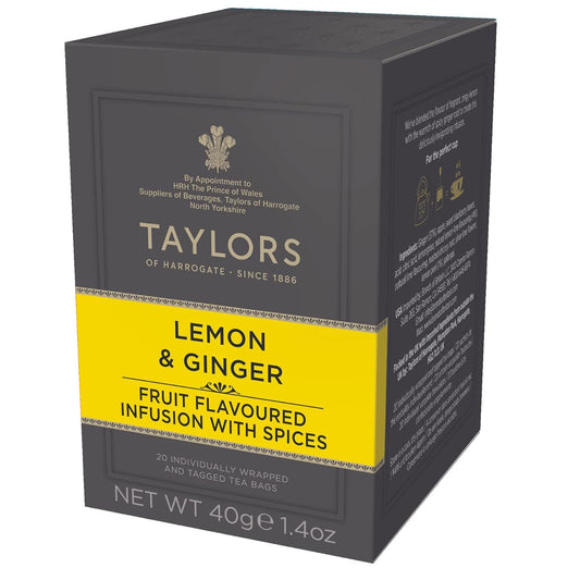 20-count box of individually wrapped and tagged tea bags (also available in 50-count)