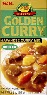 S&B Golden Curry Japanese Curry Mix, Medium Hot, 3.2 oz – Housewarming Gift for New Home Chefs