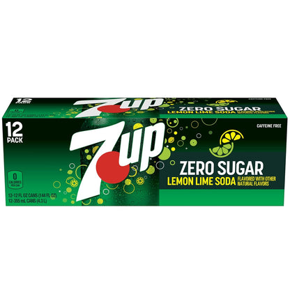 7UP Caffeine-Free Soda, 12 Oz Cans – Travel-Ready Mixer for Outdoor Cocktail Bars