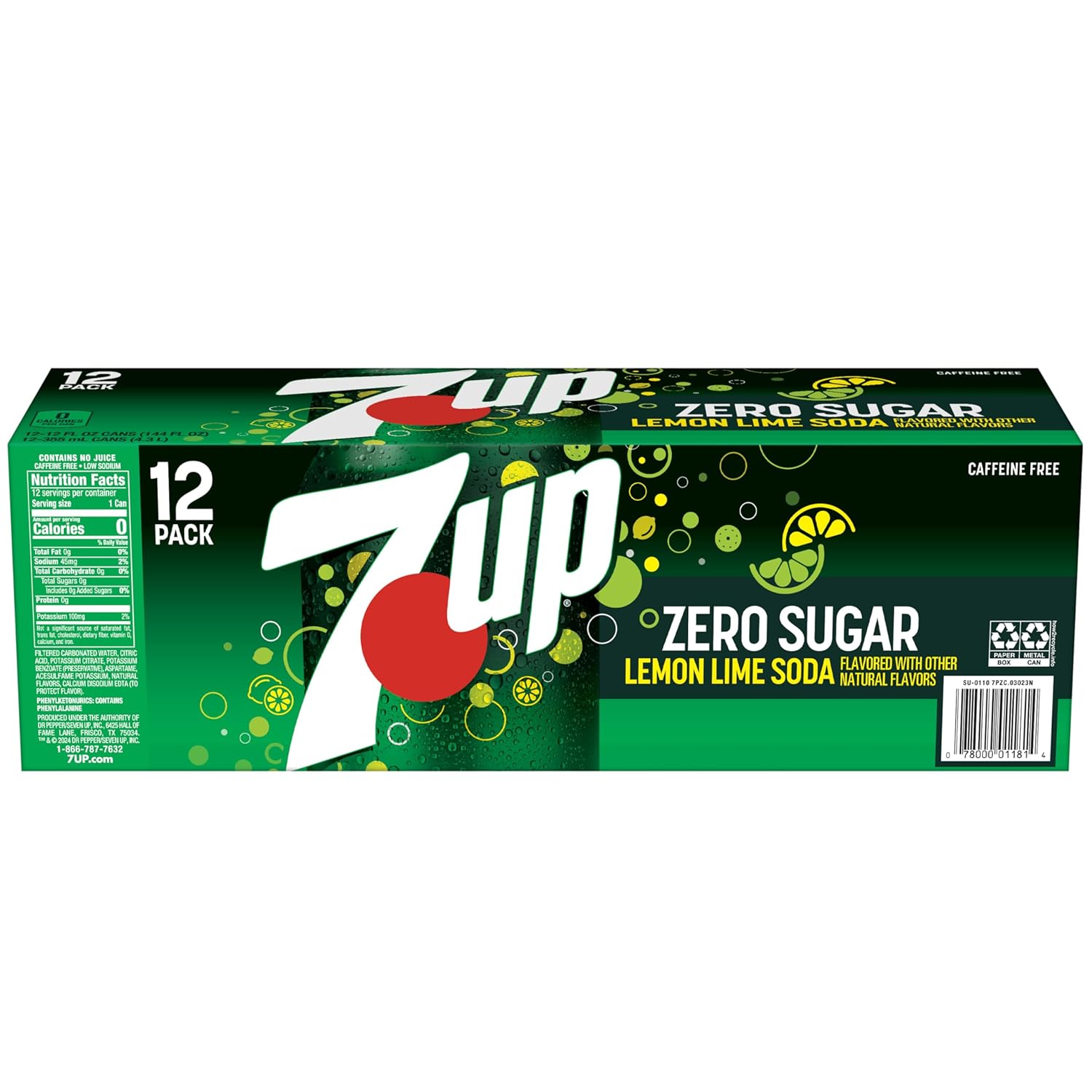 7UP Caffeine-Free Soda, 12 Oz Cans – Travel-Ready Mixer for Outdoor Cocktail Bars