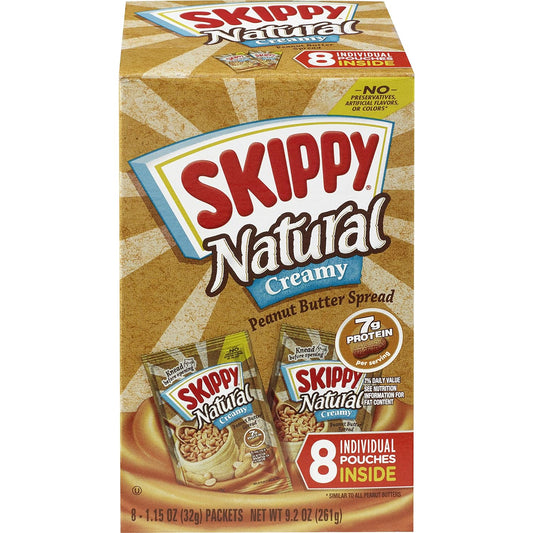 8 individual 1.15 oz squeeze pouches for grab-and-go convenience