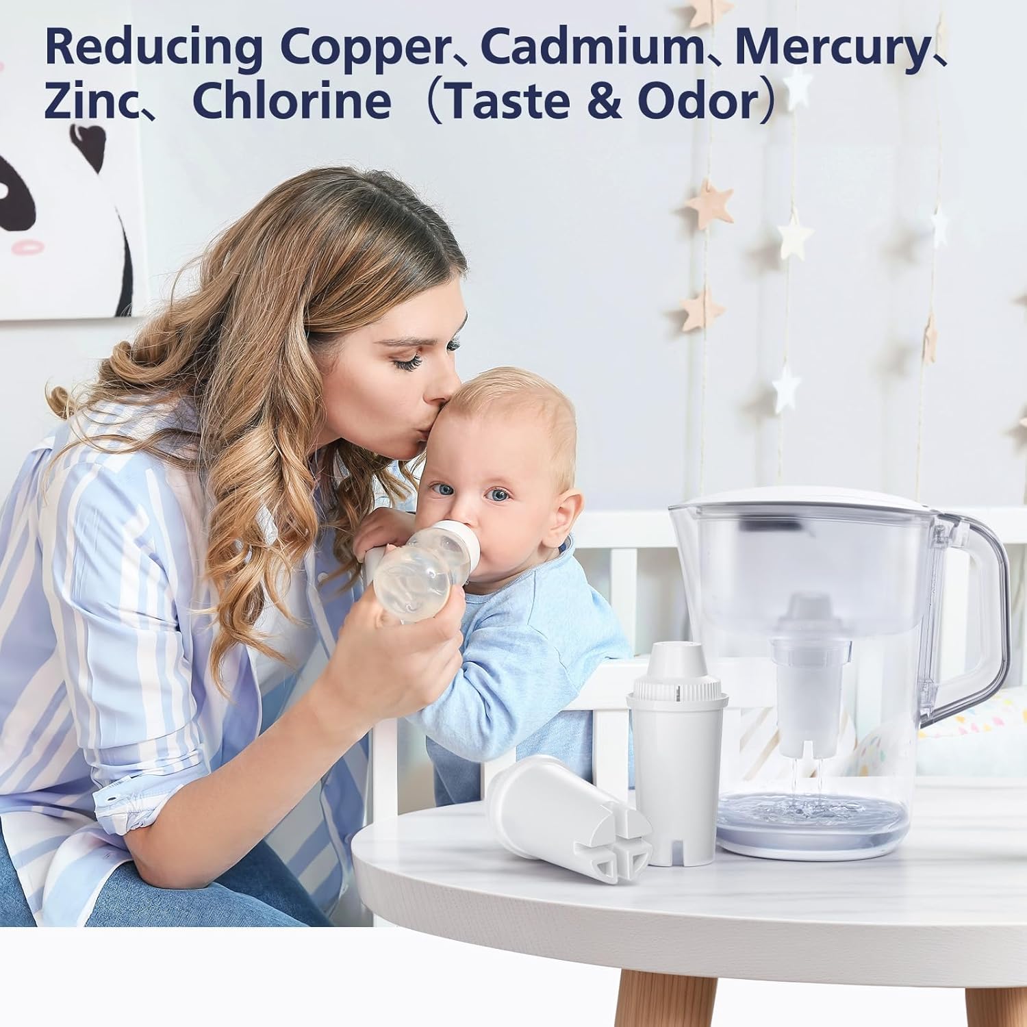 AquaShine 6-Pack Replacement Filters for Brita – Clean Water Self-Care Supply for the Dining Counter