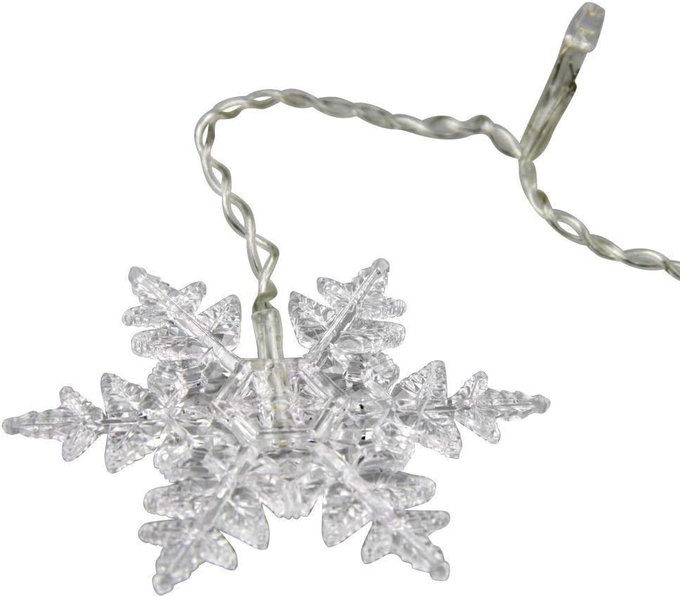 Avoalre 96 LED Snowflake Drape Lights – Fireplace Mantel and Staircase Railing Decoration