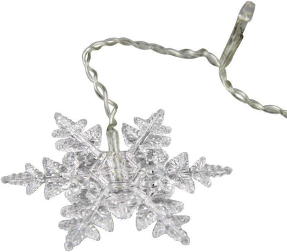 Avoalre 96 LED Snowflake Drape Lights – Fireplace Mantel and Staircase Railing Decoration