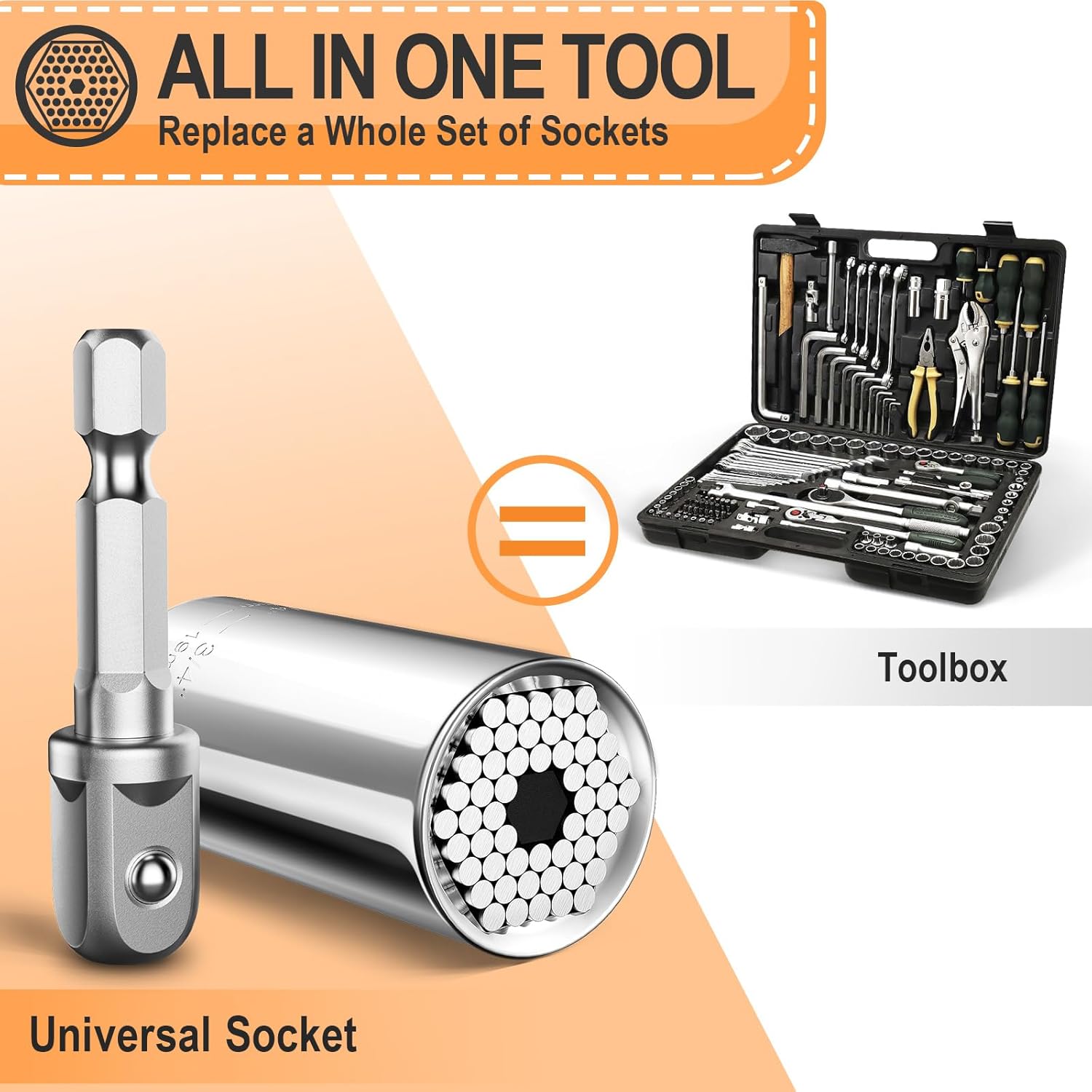 [Brand Name] Compact Universal Socket - Pocket Tool for Auto Enthusiasts and Hobbyists Handling Odd Fasteners on Demand