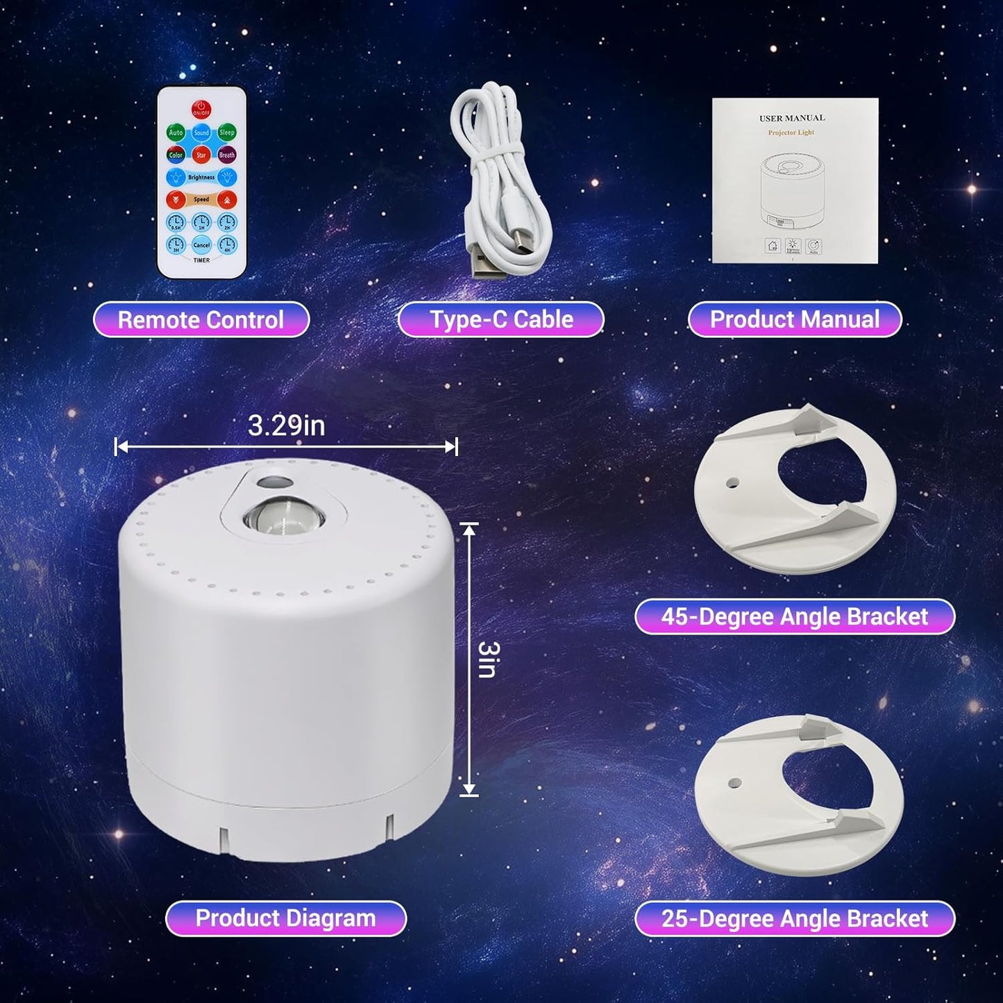 [Brand Name] Star Projector with Remote – Housewarming Gift Idea, Ambient Mood Lighting for Any Room