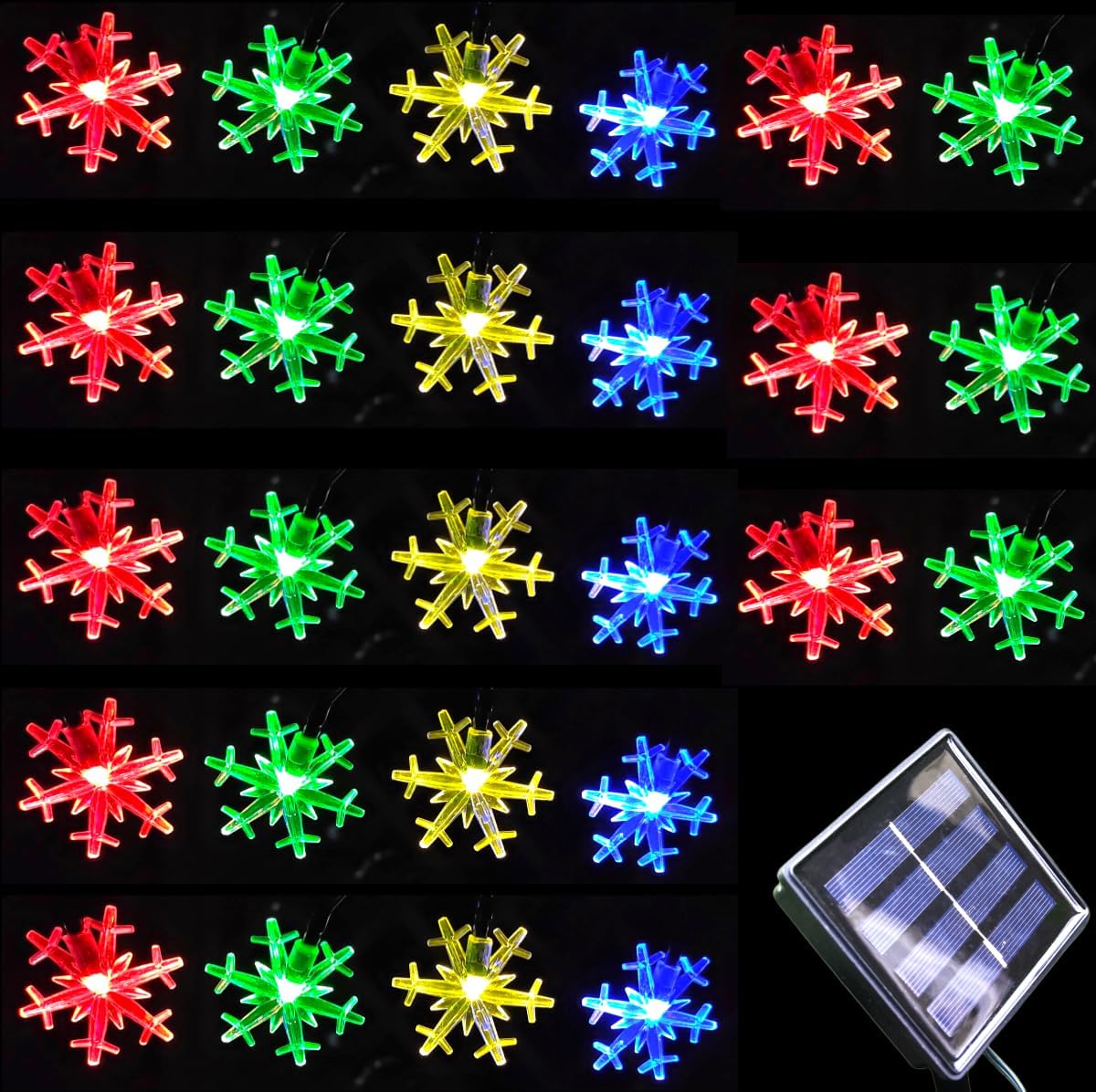 Brightever Solar Snowflake Lights 20 Ft 30 LED – Romantic Valentine's Day and Anniversary Gift for Couples Who Love Cozy Spaces