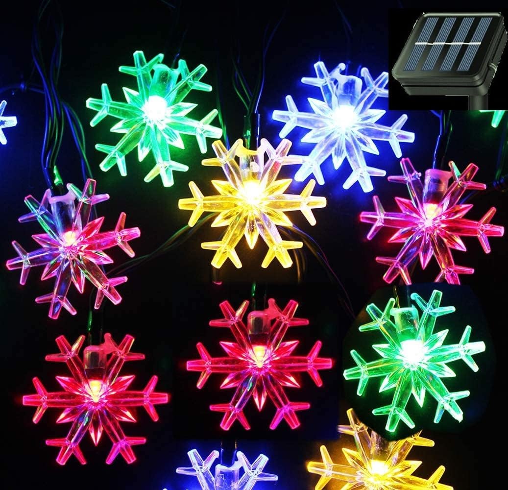 Brightever Solar Snowflake Lights 20 Ft 30 LED – Romantic Valentine's Day and Anniversary Gift for Couples Who Love Cozy Spaces