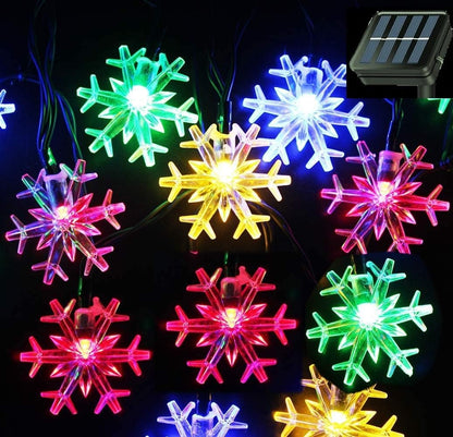 Brightever Solar Snowflake Lights 20 Ft 30 LED – Romantic Valentine's Day and Anniversary Gift for Couples Who Love Cozy Spaces