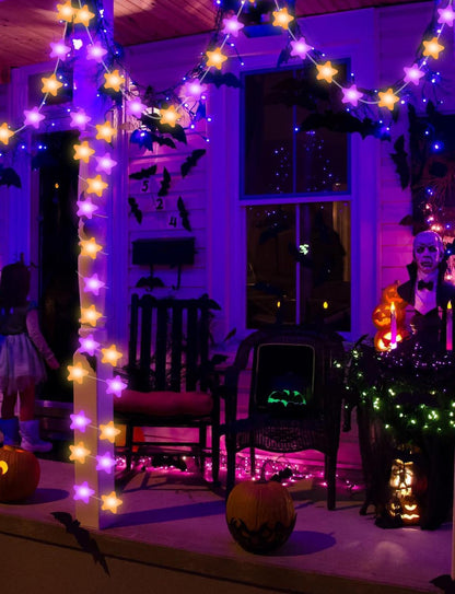 Brightown Music Sync Star Fairy Lights with App Control 33ft – Pet and Kid Friendly Dorm and Bedroom Ambient Lighting, No Glass No Flame Design