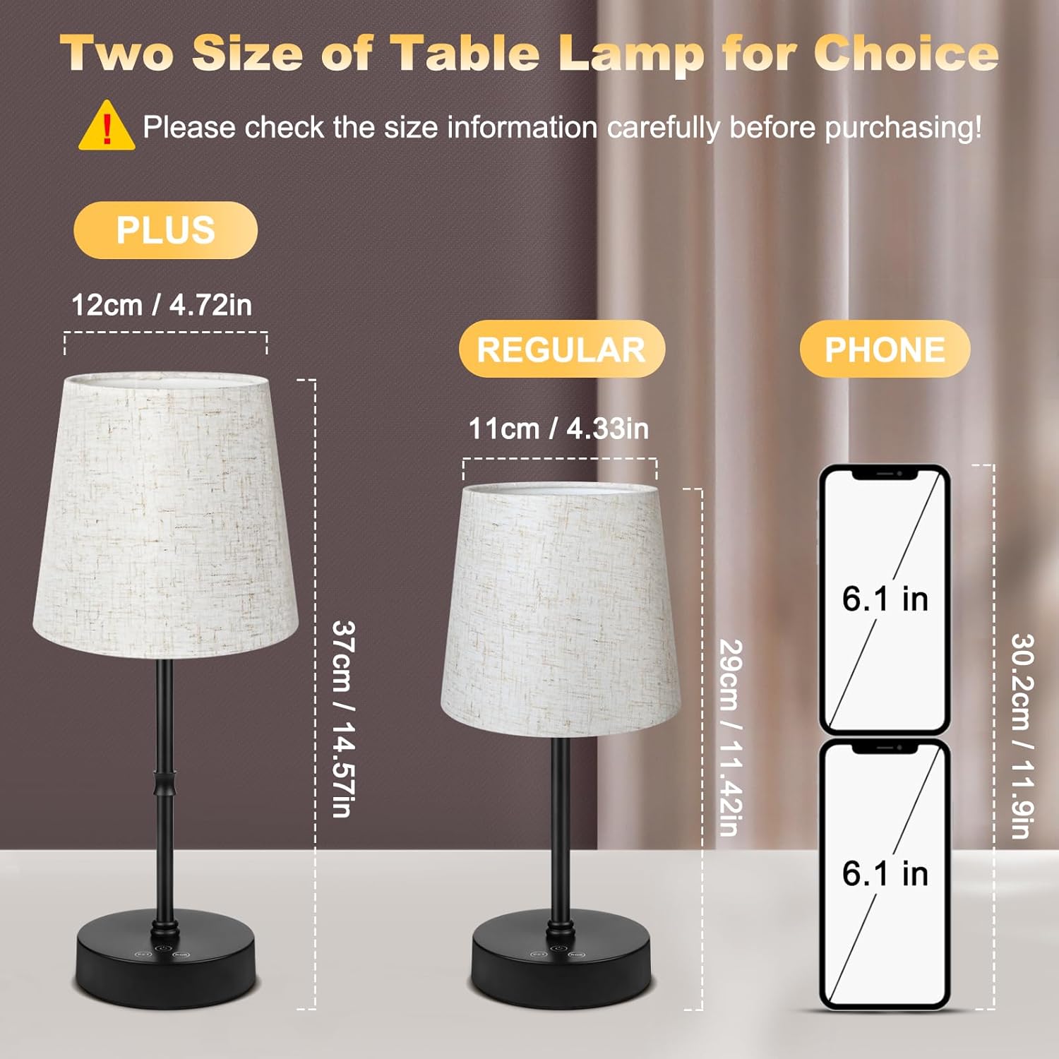 BRIGHTY — Simple Rechargeable Bedside Lamp for Intentional Living Spaces, Compact 11.4 Inch Footprint in Soft White