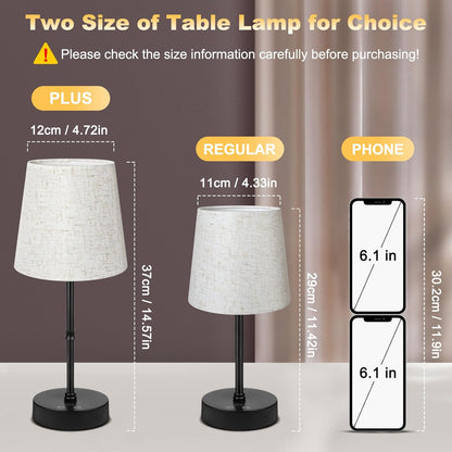 BRIGHTY — Simple Rechargeable Bedside Lamp for Intentional Living Spaces, Compact 11.4 Inch Footprint in Soft White